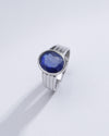 Classic Blue Sapphire (Neelam) Ring in 925 Silver – #1228