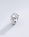 Genuine Pearl (Moti) Gemstone Ring in 925 Sterling Silver - #1224