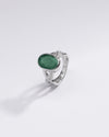 Authentic Emerald (Panna) Ring in Sterling Silver – #1104