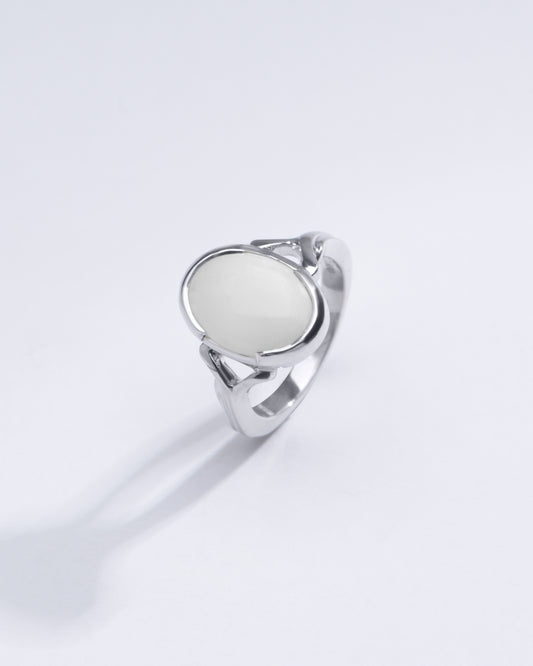 Ethereal Opal (Doodhiya) Gemstone Ring in Sterling Silver – #1175