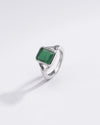 Authentic Emerald (Panna) Ring in Sterling Silver – #1175