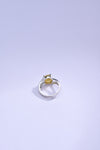 Radiant Yellow Sapphire (Pukhraj) Ring in Sterling Silver - #1182