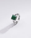 Radiant Emerald (Panna) Gemstone Ring in 925 Silver – #1245