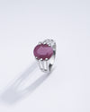 Natural Ruby (Manik) Ring in 925 Silver - #1237