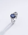 Royal Blue Sapphire (Neelam) Ring in 925 Silver – #1148