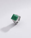 Radiant Emerald (Panna) Ring in 925 Silver – #1111