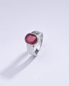 Classic Ruby (Manik) Ring in 925 Silver - #1228