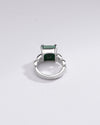 Radiant Emerald (Panna) Gemstone Ring in 925 Silver – #1245