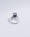 Genuine Blue Sapphire (Neelam) Gemstone Ring in Sterling Silver – #1225