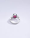 Radiant Ruby (Manik) Gemstone Ring in 925 silver - #1245