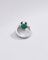 Genuine Emerald (Panna) Ring in 925 Silver – #1283