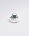 Authentic Emerald (Panna) Ring in Sterling Silver – #1175