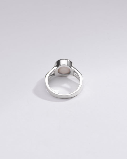 Radiant Pearl (Moti) Gemstone Ring in 925 Silver -  #1242