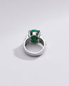 Authentic Emerald (Panna) Ring in Sterling Silver – #1236