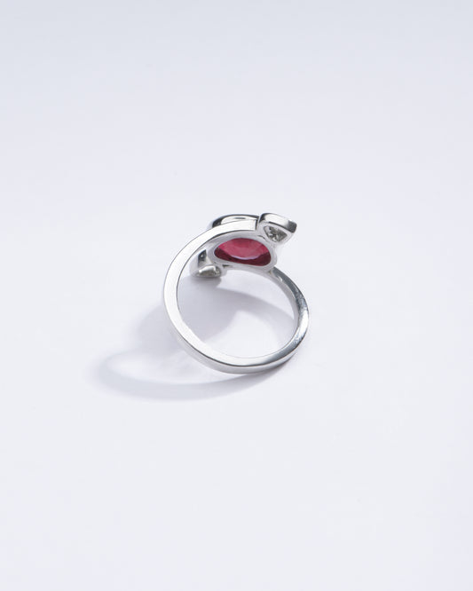 Authentic Ruby (Manik) Ring in Sterling Silver -  #1273