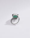 Radiant Emerald (Panna) Ring in Sterling Silver – #1138