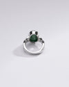 Authentic Emerald (Panna) Ring in Sterling Silver – #1104