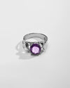 Classic Amethyst (Jamunia) Ring – 925 Silver - #1181N4