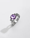 Classic Amethyst (Jamunia) Ring – 925 Silver - #1181N4