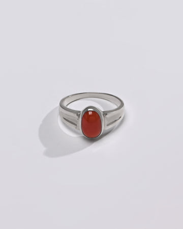 925 Silver Coral (Moonga) Ring - #1111