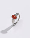 925 Silver Coral (Moonga) Ring - #1111
