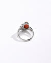 Radiant Red Coral (Moonga) Ring in 925 Silver – #1191 Ov