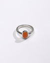 Comfort Fit Coral (Moonga) Ring – 925 Silver - #1218 Ov
