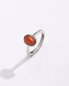 Comfort Fit Coral (Moonga) Ring – 925 Silver - #1218 Ov
