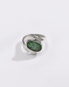 925 Silver Emerald (Panna) Ring - #1103B