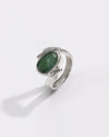 925 Silver Emerald (Panna) Ring - #1103B