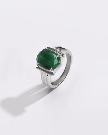 Trustworthy Emerald (Panna) Ring – 925 Silver - #1134N4 - Myra