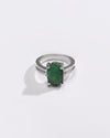 Rich Hue Emerald (Panna) Ring – 925 Silver - #1139N4