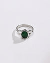 Modern Emerald (Panna) Ring – 925 Silver Silhouette - #1178B