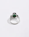 Modern Emerald (Panna) Ring – 925 Silver Silhouette - #1178B
