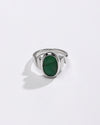 Clean Emerald (Panna) Ring – 925 Silver Finish - #1196B