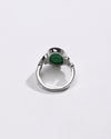 Clean Emerald (Panna) Ring – 925 Silver Finish - #1196B