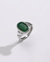 Clean Emerald (Panna) Ring – 925 Silver Finish - #1196B