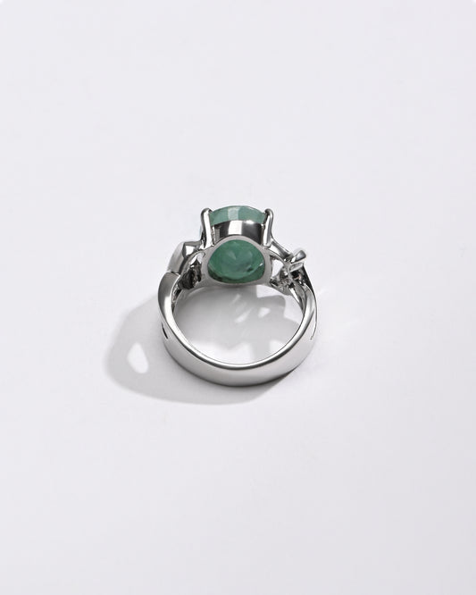 Pristine Emerald (Panna) Ring – 925 Silver - #1210N4