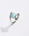 Turquoise (Firoza) Ring – 925 Silver Minimalist - #1138