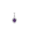 Moonlit Crown Amethyst Pendant in 925 Silver