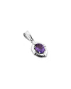 Moonlit Crown Amethyst Pendant in 925 Silver