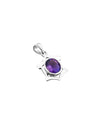 Hexa Edge Amethyst Pendant in 925 Silver