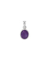 Plain Amethyst Pendant in 925 Silver