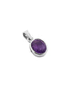 Plain Amethyst Pendant in 925 Silver