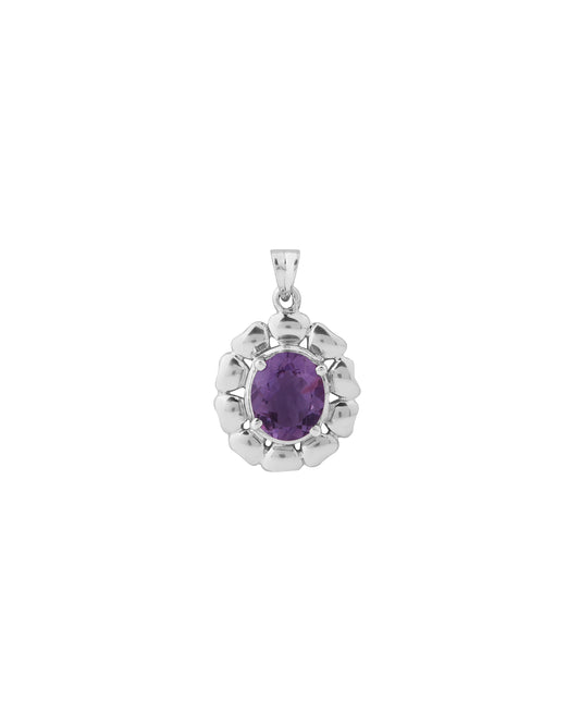 Florent Amethyst Pendant in 925 Silver