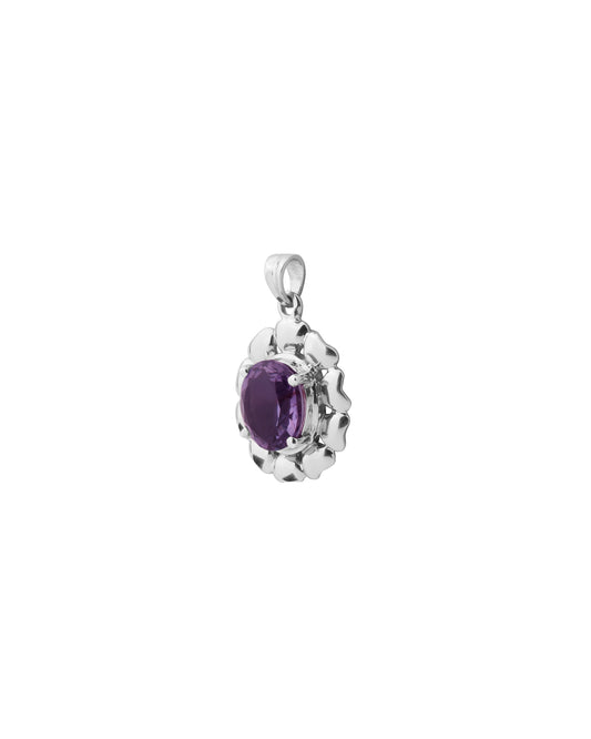Florent Amethyst Pendant in 925 Silver