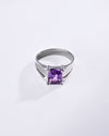Amethyst (Jamunia) Ring – Pure 925 Silver - #1111N4 Sq