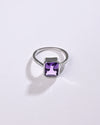 Amethyst (Jamunia) Ring – 925 Silver - #1201B Sq