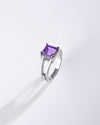 Balanced Amethyst (Jamunia) Ring – 925 Silver - #1150N4 Sq