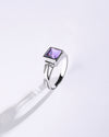 Gleaming Amethyst (Jamunia) Ring – 925 Silver - #1242B Sq